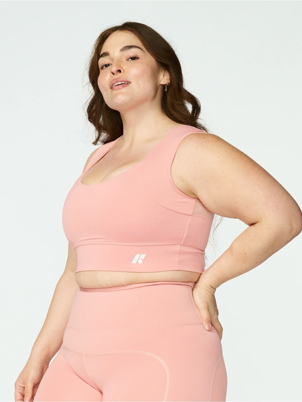 Forme Power Posture Compression Sports Bra Rose Pink 3XL